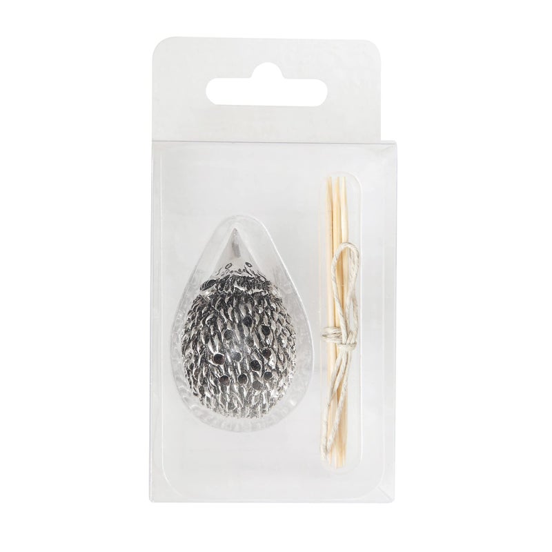 Creative Co-Op Hedgehog Toothpick Holder with Toothpicks, Silver - Image 3